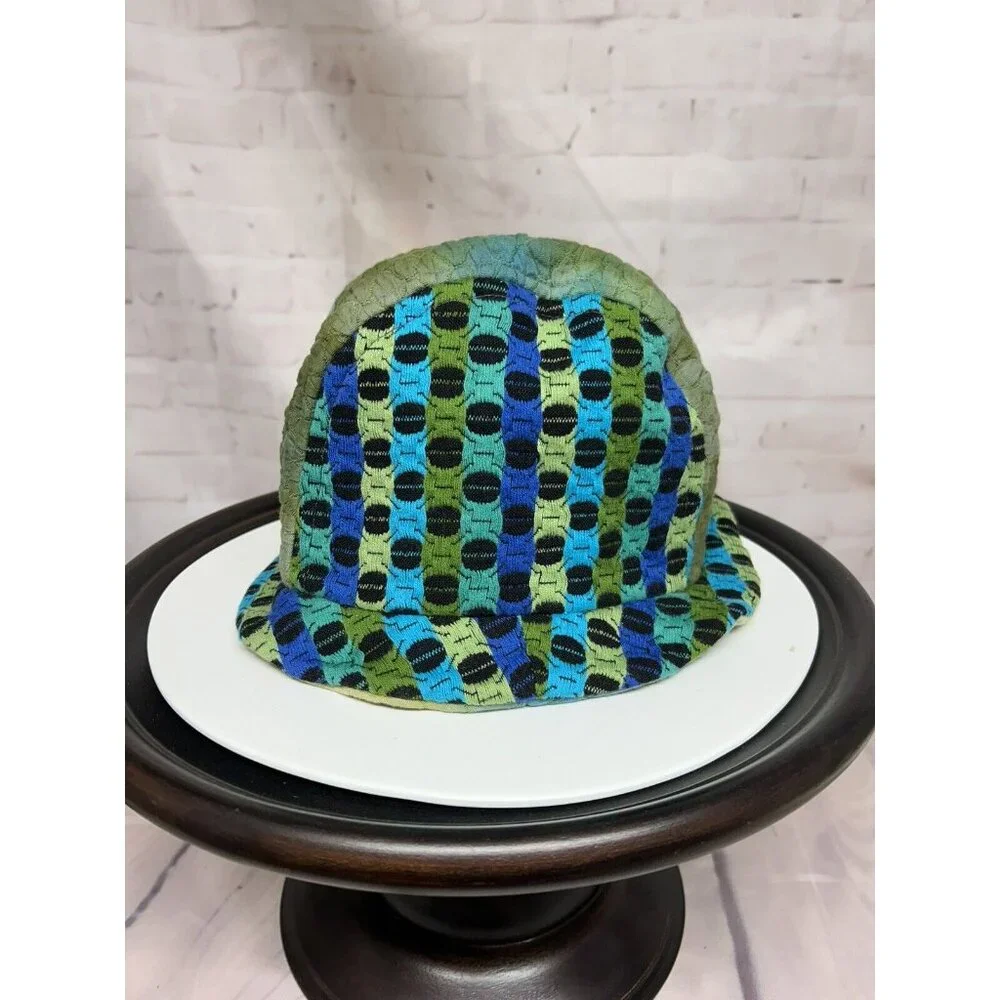 Fiber Artist Art to Wear Robin Lathroum Hand Dyed Bucket Hat Reversible Colorful